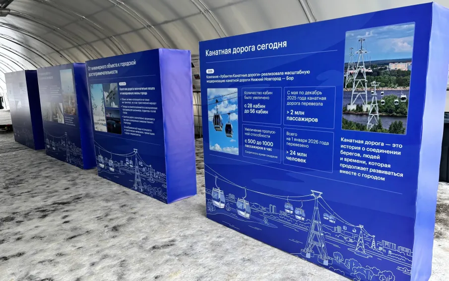 Фотовыставка, посвященная истории Нижегородской канатной дороги, открылась на Борской станции